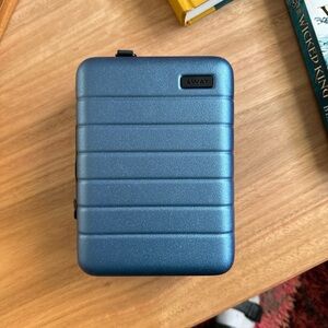 Away suitcase MINI! Coast blue, like new. Super cute